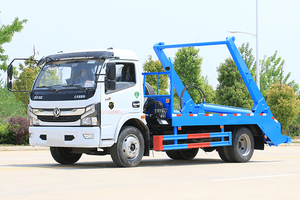 Dongfeng 5M3 8m3 Skip Loader Camión de basura 10m3 Bin <span class=keywords><strong>Lift</strong></span> Vehículo de recolección de residuos Brazo oscilante Camiones de basura
