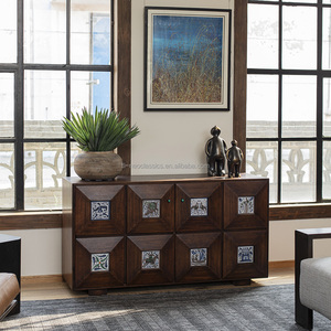 Mueble para TV Multifuncional de Madera Sólida Estilo Wabi-Sabi, Ecológico y Hecho a Mano, para Sala de Estar o como Mesa de Noche, Marca <span class=keywords><strong>Carmen</strong></span> Home - Product Image 2