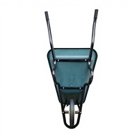Brouette robuste WB3800 avec bac en polyéthylène de 65L-80L, chariot de jardin à roue unique pour la construction et l'agriculture