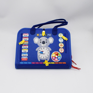 Libro Sensoriale Personalizzato in Feltro <span class=keywords><strong>Montessori</strong></span> Educativo con Pannelli Interattivi e Libro di Storie a Tema Dinosauri e Koala - Product Image 2