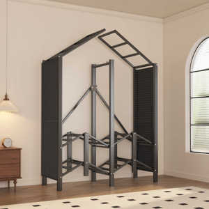 Armoire portable pliable avec panneau perforé, armoire à vêtements, armoire à vêtements pour bébé, organisateur d'armoire - Product Image 4