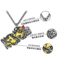 Collier pendentif homme fabriqué en usine, étui à briquet creux de nouveau design avec briquet intégré et bloc-notes
