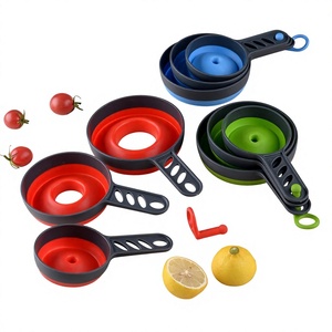Juego de 3 Embudos de Cocina, 3 Tamaños, Embudo Plegable de Plástico, Dispensador de Líquidos, Embudo de Boca Ancha para Polvo, Líquido y Mermelada, Utensilios de Cocina - Product Image 1