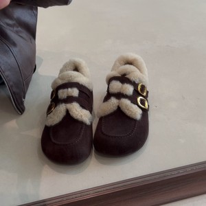 Genuine Leather Retro Round Toe Women Birk enstock Shoes Fleece Lined Warm Thick Sole Height Increasing Winter Footwear - Product Image 1