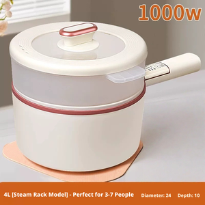 Marmite Électrique Tout-en-un 4L, Revêtement Céramique, 1000W, <span class=keywords><strong>9</strong></span> Modes, Minuteur 24H, Maintien au Chaud 8H, 5 Niveaux de Puissance, Nettoyage Facile, Idéale Dortoir Étudiant et Maison - Product Image 6