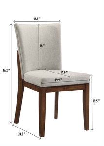 Chaises confortables en bois massif avec cadre en bois antique, revêtement en tissu, pour la maison et les restaurants - Product Image 4