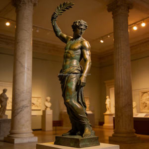 Statua di <span class=keywords><strong>Apollo</strong></span> in Bronzo su Larga Scala Personalizzata, <span class=keywords><strong>Scultura</strong></span> Paesaggistica per Esterni per Progetti di Chiese e Giardini - Product Image 5