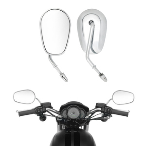 Espejos retrovisores metálicos Retro para motocicleta Harley Sportster Dyna, espejo lateral convexo de visión amplia, acabado cromado - Product Image 2