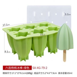 Molde de silicona de grado alimenticio con forma de estrella para helados, ideal para uso doméstico y comercial, reutilizable, fácil de limpiar y resistente al calor. ¡Gran oferta! - Product Image 3