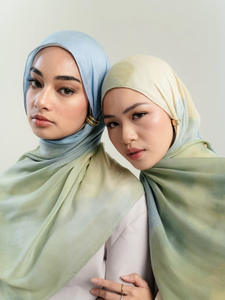 Nouveau hijab en modal imprimé ombré, motif tapis persan Paisley, longue écharpe châle pour femmes musulmanes, mode modeste, bleu bordeaux - Product Image 6