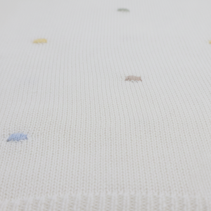 Manta de Bebé Tejida Personalizada, Manta de Punto para Recién Nacido, Relleno de Algodón PP Súper Suave, Diseño de Conejo de Algodón Orgánico para Bebés - Product Image 1