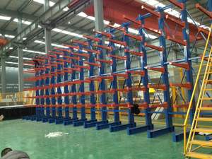 סין מותגי מתכת מותש צינור פלדה אנכי אחסון cantiel מדפי מדף צד כפול מתלה צד אחד - Product Image 2