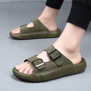 Sandalias de Cuero de Primera Calidad para Hombre 2026: Sandalias de Verano para Exteriores, con Suela Gruesa, Estilo Playa, Modernas y de Alta Gama - Product Image 1