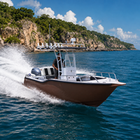 Bateau de pêche à console centrale de 18 pieds en aluminium et fibre de verre, 6 personnes, 150 CV, avec T-Top, vivier, porte-cannes, pour la pêche sportive en baie et en eau peu profonde