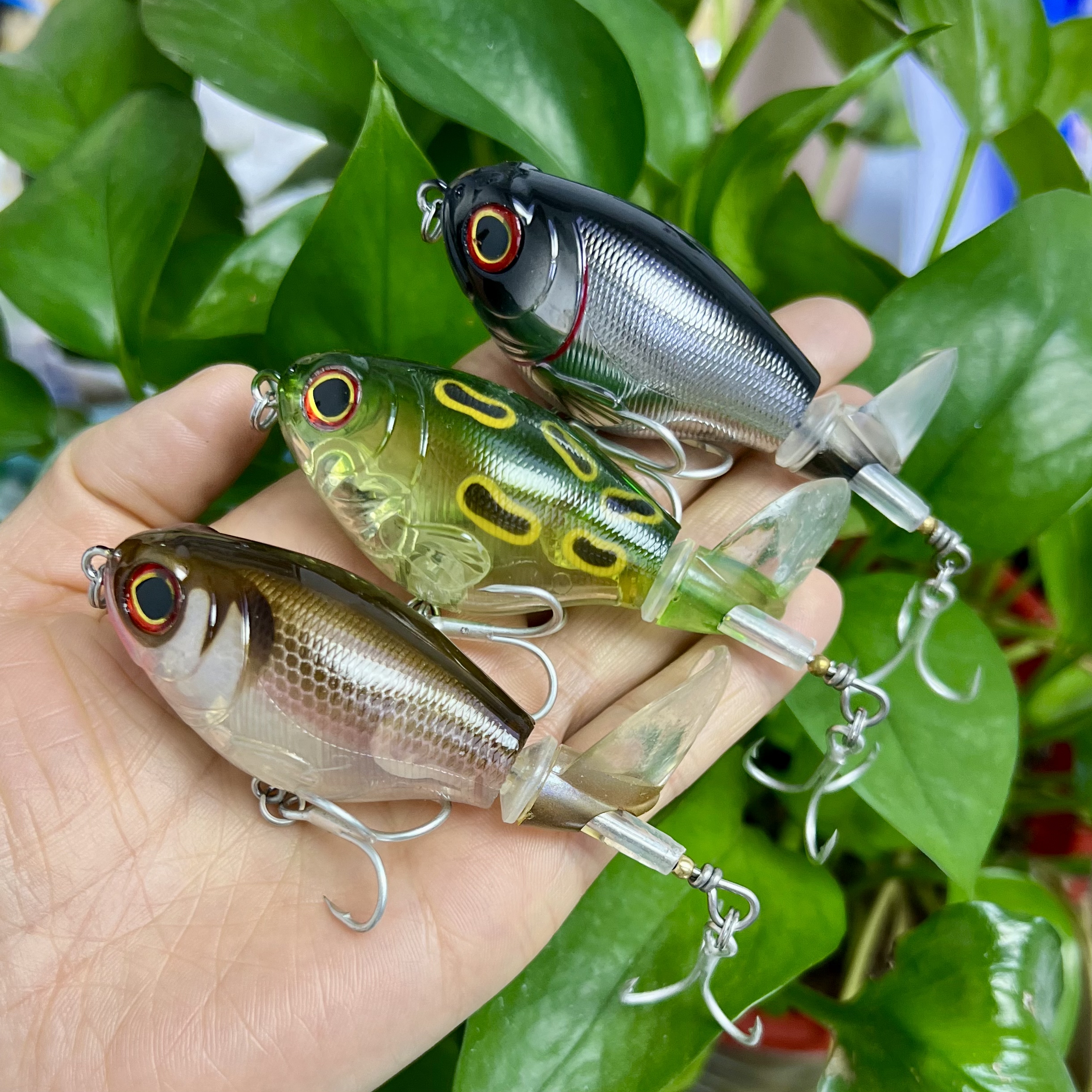 Fishing Wobblers with Rotating Tail Crankbait Whopper Plopper 75mm 17g Topwater Prop Bass Lure Saltwater Hard Baits Fishing Wobblers with Rotating Tail Crankbait Whopper Plopper 75mm 17g Topwater Prop Bass Lure Saltwater Hard Baits