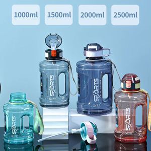 Best-selling 1000-2500ml Multi-functional Sports Ton Barrels Customizable <b>Straw</b> Water Bottles, High-quality Bottle Caps Portable - Product Image 6