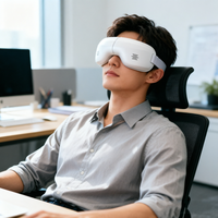 Masseur oculaire chauffant et rafraîchissant sans fil, musique, pression d'air, masque oculaire intelligent à air comprimé, 7 modes, traitement de la fatigue oculaire, des migraines et des cernes