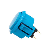 SANWA OBSF-24 tombol tekan asli 24mm, tombol tekan plastik sesaat, game dioperasikan koin arkade bawaan