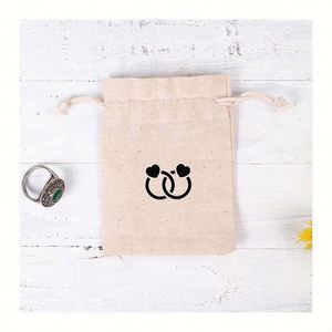Pochette carrée en coton sergé épais avec couleurs mélangées, logo personnalisé imprimé, sac d'emballage personnalisé pour une utilisation promotionnelle - Product Image 4