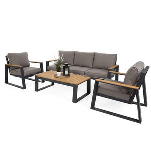 Canapé <span class=keywords><strong>de</strong></span> <span class=keywords><strong>jardin</strong></span> imperméable avec table d'appoint, ensemble <span class=keywords><strong>de</strong></span> conversation pour patio, groupe <span class=keywords><strong>de</strong></span> sièges d'extérieur, ensemble <span class=keywords><strong>de</strong></span> bistrot pour terrasse, canapé en métal pour balcon - Product Image 3