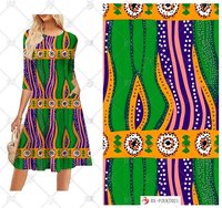 Tissu en rayonne à motif traditionnel africain imprimé numériquement pour robes et vêtements – Fournisseur d'usine