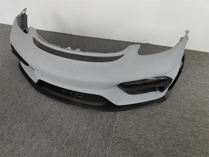 GT4RS Kit per il <span class=keywords><strong>718</strong></span> aggiornamento <span class=keywords><strong>Porsche</strong></span> più nuovo Kit corpo in fibra di carbonio mezzo paraurti anteriore labbro posteriore cofano parafango Spoiler - Product Image 5