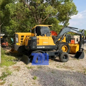 Excavatrice d'<span class=keywords><strong>occasion</strong></span> hyundai R60WVS 60 à faible nombre d'heures de fonctionnement, <span class=keywords><strong>mini</strong></span>-excavatrice <span class=keywords><strong>sur</strong></span> roues d'<span class=keywords><strong>occasion</strong></span> - Product Image 3