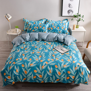 Conjunto Simples de Quatro Peças de Algodão 100% 300tc Eco-Friendly para Todos os Estações com Capa de Edredom - Product Image 1
