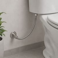 Tuyau d'eau flexible tressé en acier inoxydable 304, filetage mâle-femelle, anti-explosion, anti-fuite, pour robinet de toilette, chauffe-eau