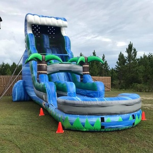 Ngoài trời 26ft ướt/khô sử dụng Bạt PVC thương mại nhiệt đới lớn khổng lồ trượt nước bơm hơi với hồ bơi cho trẻ em và người lớn - Product Image 5