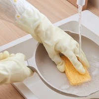 Gants de cuisine réutilisables en PVC imperméables et durables pour la vaisselle et la lessive-Vente d'usine pour un usage domestique