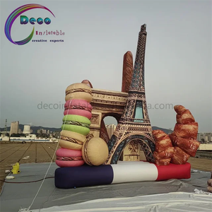 Décoration gonflable sur le thème de <span class=keywords><strong>Paris</strong></span>, France, avec macarons et croissants, pour événements commerciaux et spectacles - Product Image 4