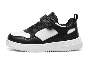 Venta al por mayor 2025 Moda Blanco y Negro Niños Deportes Casual PU Cuero Superior Zapatos Niños Causal Deportes Niños Zapatos - Product Image 6