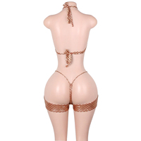 Tenues de danse exotiques : Ensembles de shorts à motifs écailles de poisson, Combinaisons brillantes et sexy pour la danse sur barre, les spectacles en boîte de nuit, les fêtes et les festivals