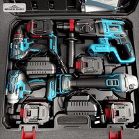 Meilleure Offre : Kit d'Outils Électriques Sans Fil Certifiés de Qualité Supérieure, Ensemble de 4 Pièces, Batteries 20V/21V, pour Usage Professionnel