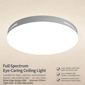 Hochwertige, stilvolle, dekorative Wohnraumbeleuchtung, moderne runde LED-Deckenleuchte - Product Image 1