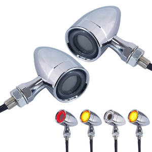 Clignotants LED moto noir avant arrière direction Chrome indicateur pause lumière pour Harley Choppers - Product Image 2