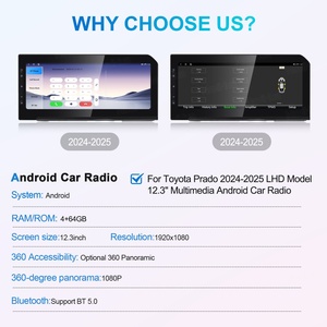 Navihua Car Entertainment Carplay <b>DVD</b> <b>Player</b> for Toyota Prado LC250 2024 2025 Audio Radio Multimedia GPS Navigation Android - Product Image 5