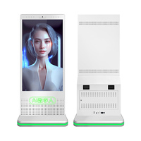 Écran tactile de 55 pouces, kiosque de service client alimenté par l'IA, écran numérique, signalisation numérique et affichage, totem publicitaire avec éclairage LED