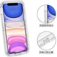 Étui de téléphone blindé 3 en 1, hybride PC TPU, antichoc, transparent, protection pour iPhone 18 DUO 16