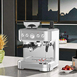 20バーエスプレッソコーヒーメーカーシルバーステンレス鋼ミルク泡立て器新デザイン半自動電気家庭用機械ホテル - Product Image 2