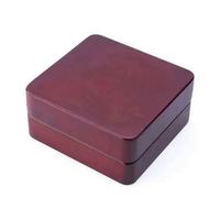 Boîte à monnaie compacte en bois, étui de présentation portable personnalisé avec coins arrondis et insert en velours noir