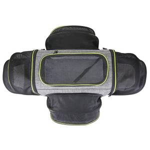 Sac de voyage pour animaux de compagnie approuvé par les compagnies aériennes porte-bagages souples pliables réfléchissants extensibles en maille avec fermeture à glissière - Product Image 5