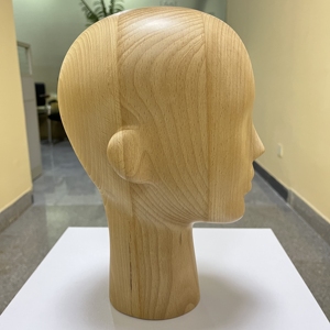Présentoir de mannequin en bois naturel personnalisé pour perruques, chapeaux, écharpes, cheveux et lunettes de soleil - Product Image 5