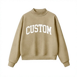 เสื้อสเวตเชิ้ตคอเต่าทรงโอเวอร์ไซส์สำหรับผู้หญิงรุ่นใหม่ล่าสุด ใส่ได้ทุกวัน ผ้าระบายอากาศได้ดี ปรับแต่งได้ตามต้องการ - Product Image 1