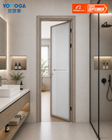 Puerta de Vidrio Elegante para Baño con Marco Delgado de Aluminio, con Garantía Comercial y Certificado CE