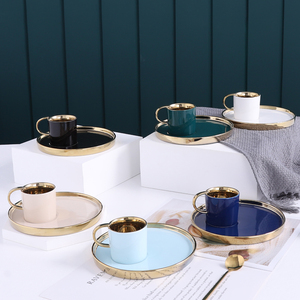 High Quality Mini Tea Cup <b>Gift</b> <b>Box</b> Colorful Glaze Gold Ceramic Home <b>Coffee</b> Low MOQ Minimalist - Product Image 3