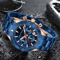 Montre à quartz pour homme Mini Focus 0416 2022, vente en gros, personnalisée, bracelet en acier inoxydable, étanche, chronographe, montre vintage pour affaires