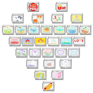 Bricolage à la mode fait à la main breloques italiennes <span class=keywords><strong>Module</strong></span> créatif épissage <span class=keywords><strong>élastique</strong></span> Bracelet en <span class=keywords><strong>acier</strong></span> inoxydable bijoux accessoires - Product Image 2