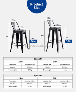 Tabourets de <span class=keywords><strong>bar</strong></span> modernes en métal pour usage commercial - Chaises de cuisine, de salon et d'extérieur à hauteur réglable en promotion - Product Image 2